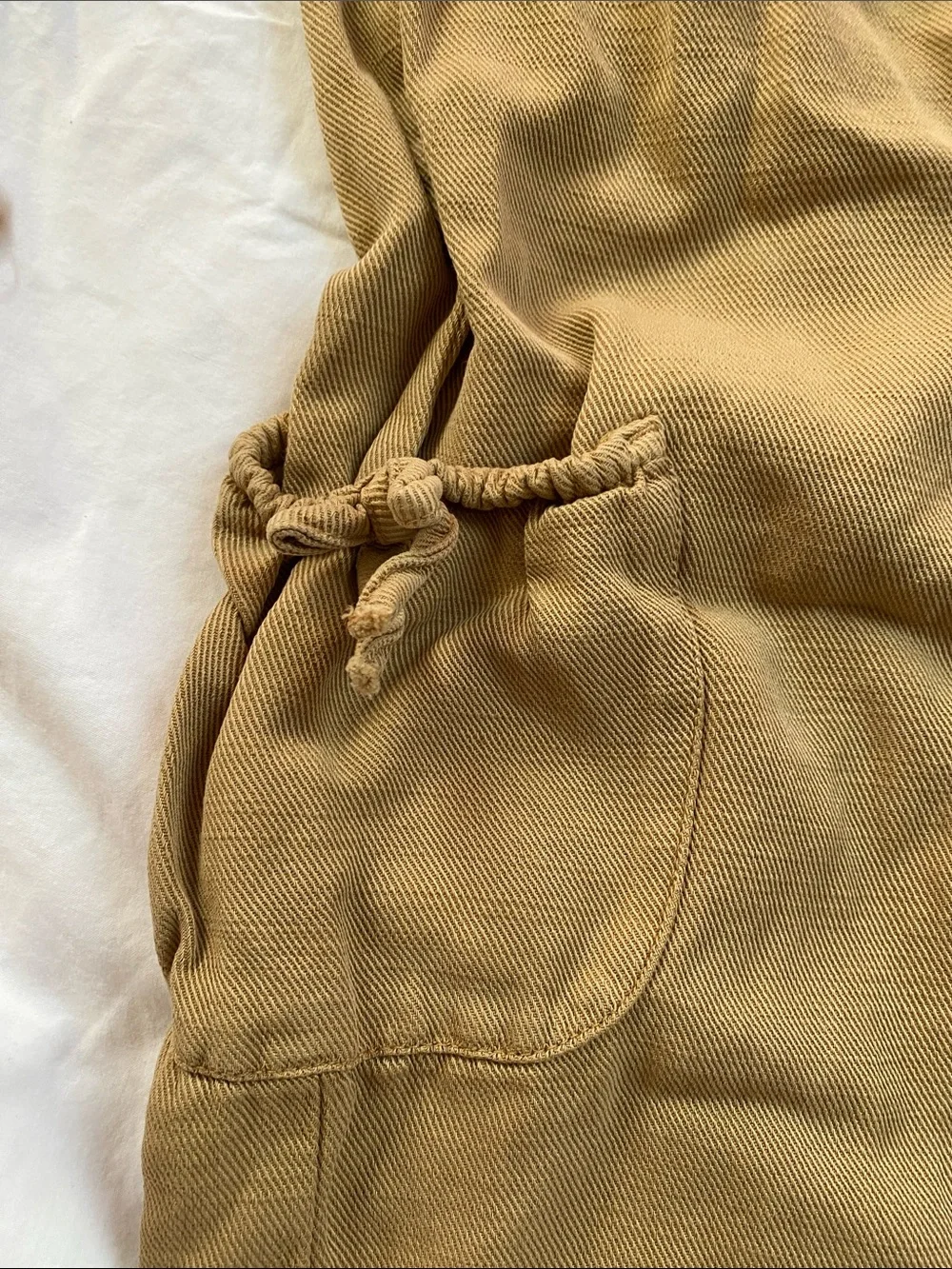 Kid Zara Olive-Tan Wide Leg Cargo Pants